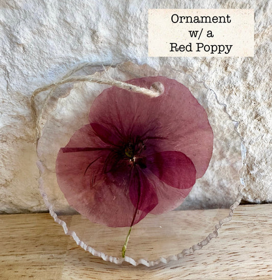 Ornament _ Red Poppy (holographic)